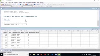 Medidas de tendencia central y de dispersión datos cualitativos con Minitab 18 [upl. by Drofliw669]