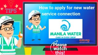 How to Apply for New Water Service Connection Manila Water  Abai Efren Vlogs [upl. by Llehcim40]