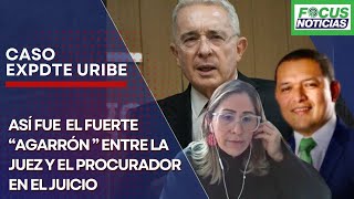 Así Fue El fuerte AGARRÓN De la JUEZ y PROCURADOR Durante AUDIENCIA de JUICIO de ÁLVARO URIBE Fo [upl. by Sarilda495]