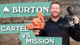 2018 Burton Mission vs Cartel Snowboard Bindings  Comparison  TheHousecom [upl. by Einahpts294]