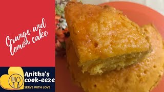 HOW TO MAKE ORANGE LEMON CAKE RECIPE IN TAMIL WITHOUT BUTTER ORANGE LEMON CAKE ANITHAS COOKEEZE [upl. by Wanfried]