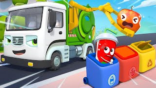 Truck and Street Vehicles  Garbage Truck  Learning Vehicles  Kids Song  Kids Cartoon  BabyBus [upl. by Ailyn]