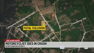 Motorcyclist killed in crash in Spartanburg Co [upl. by Auqkinahs]