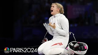 Poland earns first womens epee fencing medal against China  Paris Olympics  NBC Sports [upl. by Pesvoh]