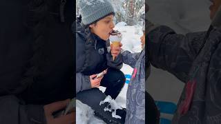 മഞ്ഞുകൊണ്ടൊരു IceCream🍨 ഉണ്ടാക്കിയാലോ  Winter Hack❄️😋yt shorts shortsfeed akvlogsfinland [upl. by Bohannon]