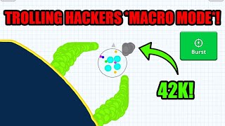 TROLLING MACRO HACKERS MACRO MODE Agario Mobile  VIDEO SKIN REVENGE COMEBACK  Agario [upl. by Lirbaj]