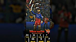 Dinesh Karthik 83💪💪runs rcb vs srh status💯💯 ipl2024 viratkohli csk [upl. by Sivrad757]