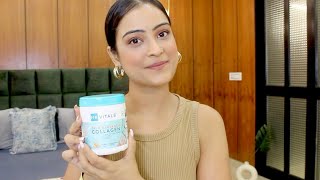 My Review of HK Vitals Skin Radiance Collagen for 2 months  Youthful Skin [upl. by Ettedualc459]