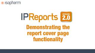 Isopharm  IPReports V2 Cover Page Template [upl. by Ayatnwahs461]