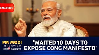 PM Modis Critique of Congress Manifesto A Closer Look  PMModiToNews18 Exclusive  PM Modi News [upl. by Bass]