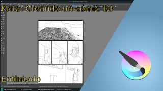 Krita Creando un cómic 10 Entintado [upl. by Ahsieni]