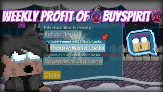 WEEKLY PROFIT OF 200BGLS PROFITABLE WORLD BUYSPIRIT  GrowTopia [upl. by Rebe]