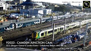 Caledonian Sleeper MK5 Coaching Stock test run Glasgow to London Euston 220119 [upl. by Drolet]