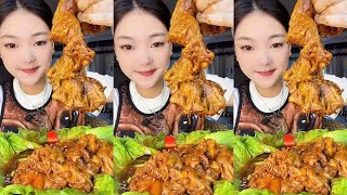 Eat Chicken Comb Oil Honeycomb Oil  YUANYUAN ASMR [upl. by Ajax]