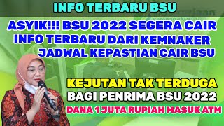 BSU BLT BPJS KETENAGAKERJAAN CAIRASYIK‼️ INFO TERBARU DARI KEMNAKER BSU 2022 SEGERA CAIR [upl. by Rocco]