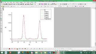 How to calculate FWHM and peak position 2theta by origin lab software [upl. by Iahs]