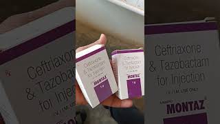 Montaz 1g Ceftriaxone amp Tazobactam for injection IV im Use only [upl. by Tadeas]