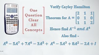 CAYLEY HAMILTON THEOREM INVERSE OF A MATRIX [upl. by Noet615]