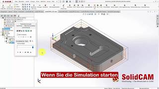 02 ERSTE SCHRITTE 25D Fräsen  SolidCAM [upl. by Noseimaj]