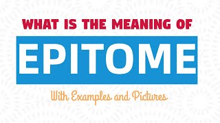 EPITOME  LEARN ENGLISH VOCABULARY [upl. by Wall]