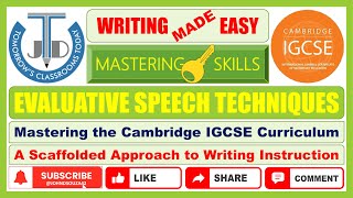 Evaluative Speech Writing  IGCSE Tips and Techniques [upl. by Esihcoc301]