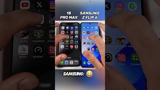 iPhone 15 Pro Max vs Samsung Z Flip 6 ⚡ Flip Phone Fighting Back 💥📲 shorts [upl. by Derinna]