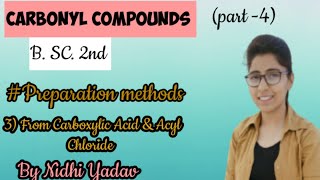 Preparation of Aldehydes amp Ketones from Carboxylic Acid amp Acyl Chloride [upl. by Aruat]