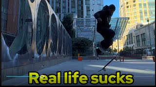 Real life sucks go skate skateboard sk8terboi sportsequipment subscribe like share new video [upl. by Naoj]