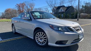 CONVERTIBLE TIME  2008 Saab 93 20T Convertible Walkaround Start Up [upl. by Shaper224]