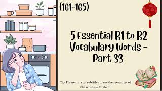 5 Essential B1 to B2 Vocabulary Words  Part 33 [upl. by Kaltman556]