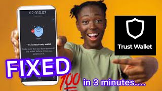 HOW TO WITHDRAW FROM WATCH ONLY WALLET trust walletThebitcoproject trustwallet Explained [upl. by Fidele535]