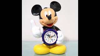 RHYTHM IPC MICKEY Mouse Musical Alarm Mantel Clock Xxl Vintage Talking Fully Restored Serviced [upl. by Nyret]