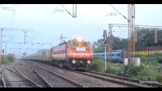 Inaugural Run of Chennai  Madurai AC Duronto Express with a Beautifully Decorated WAP4  India [upl. by Clower251]