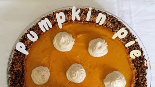 Pumpkin pie Vegana  Ricetta per una torta alla zucca autunnale [upl. by Adlei]