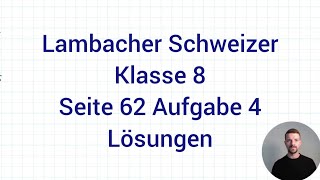 Lineare Gleichung grafisch lösen  Lambacher Schweizer Mathe 8 NRW G9 Seite 62 Aufgabe 4 [upl. by Mota218]