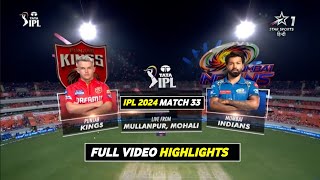 MI vs PBKS Highlights 2024  IPL 2024 Mumbai vs Punjab Highlights  PBKS vs MI Highlights 2024 [upl. by Meghan902]