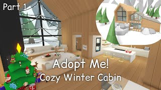 Cozy Winter Cabin Speed Build in adopt me Part 1 [upl. by Eidderf364]