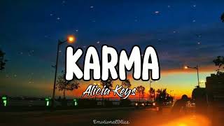 Karma  Alicia Keys Lyrics [upl. by Ynnav976]