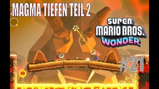 Super Mario Bros Wonder 21  MagmaTiefen 2  Alle Wundersamen erhalten [upl. by Kalil296]