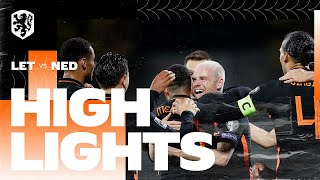 Highlights Letland  Nederland 8102021 WKkwalificatie [upl. by Ahker]