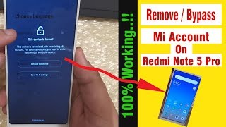 Mi Cloud Unlock  Xiaomi Redmi Note 5 Pro  Mi Account Bypass [upl. by Quintina]