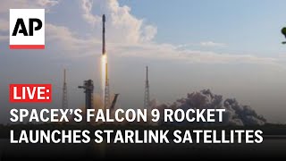 SpaceX launch LIVE Falcon 9 rocket launches 22 Starlink satellites [upl. by Ynoep]