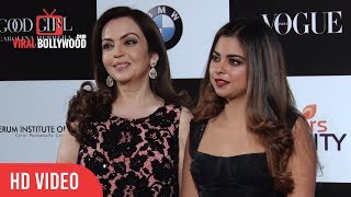 Nita Ambani with Daughter Isha Ambani at Vogue Women Of The Year  Philanthropist amp Leadership Award [upl. by Rimahs]