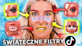 ♦ FILTRY Z TIKTOKA DECYDUJĄ 🎅 cały makijaż świąteczny ♦ Agnieszka Grzelak Beauty [upl. by Dorcas416]