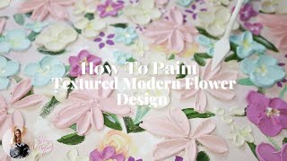 Palette Knife Modern Flower Textured PaintingTutorial [upl. by Evets]