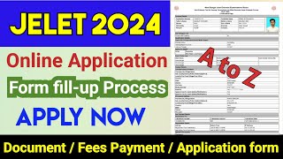 JELET 2024 Online Application form FillUp Process  JELET 2024 Exam Form FillUp Update  WBJEEB [upl. by Nylaras]