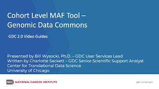 Introduction to the GDC Cohort Level MAF Tool [upl. by Ayila]