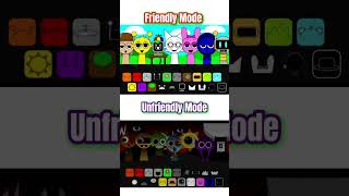 Sprunki mod 😈 Friendly Mode 🤷 vs unfriendly mode 😬 incrediboxmix [upl. by Mays277]