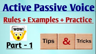 📝Active Passive Voice 🧑‍🎓 Rules Examples Practice Questions bank english [upl. by Arutak]