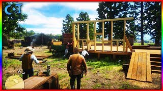 Red Dead Redemption 2  Father Teaches Sons To Build House [upl. by Robbie]